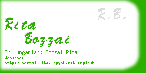 rita bozzai business card